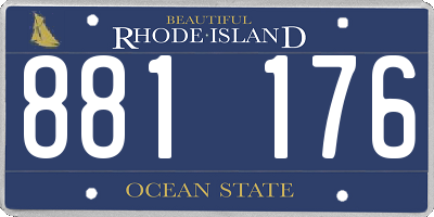 RI license plate 881176