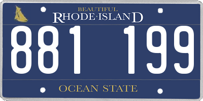 RI license plate 881199