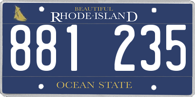 RI license plate 881235