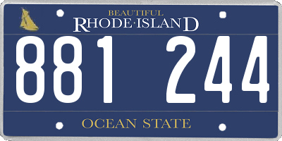 RI license plate 881244
