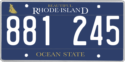 RI license plate 881245