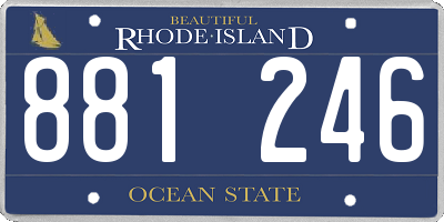 RI license plate 881246