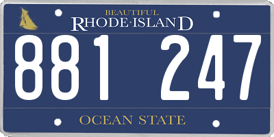 RI license plate 881247
