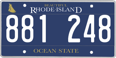 RI license plate 881248