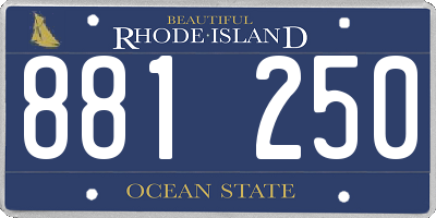 RI license plate 881250