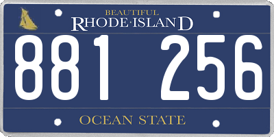 RI license plate 881256