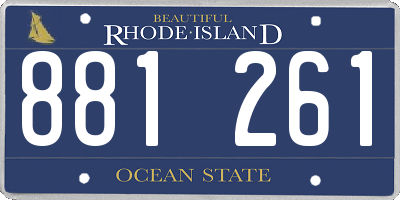RI license plate 881261