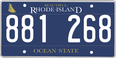 RI license plate 881268