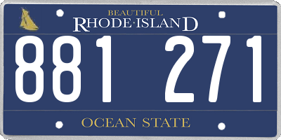 RI license plate 881271