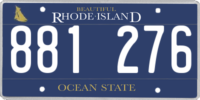RI license plate 881276