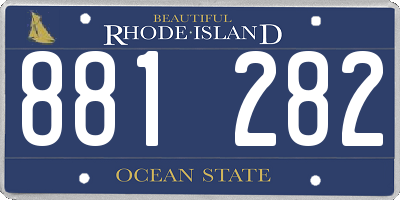 RI license plate 881282