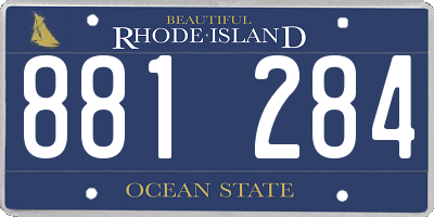 RI license plate 881284