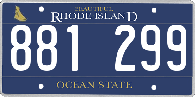 RI license plate 881299
