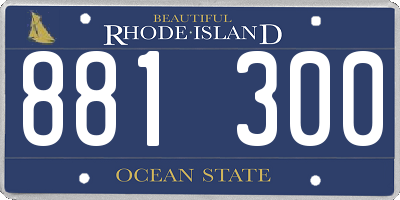 RI license plate 881300