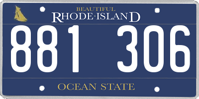 RI license plate 881306