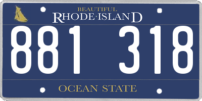 RI license plate 881318