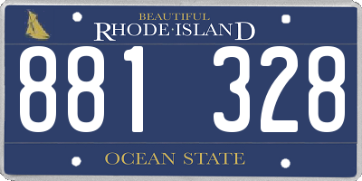 RI license plate 881328