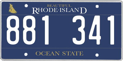 RI license plate 881341