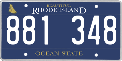 RI license plate 881348