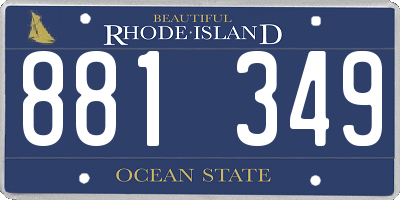 RI license plate 881349