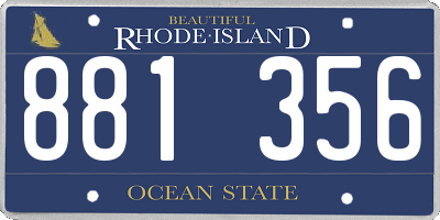 RI license plate 881356