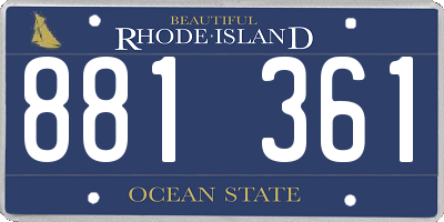 RI license plate 881361