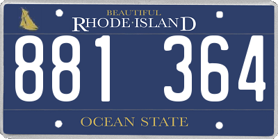 RI license plate 881364