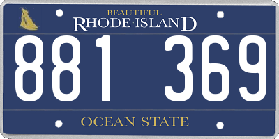 RI license plate 881369