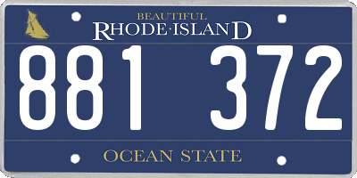 RI license plate 881372