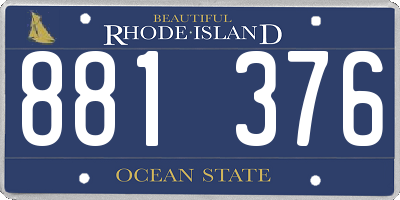 RI license plate 881376