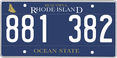 RI license plate 881382