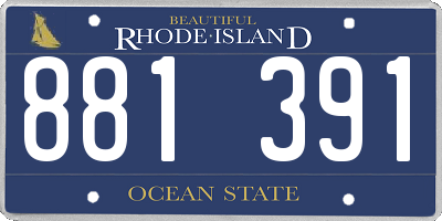 RI license plate 881391