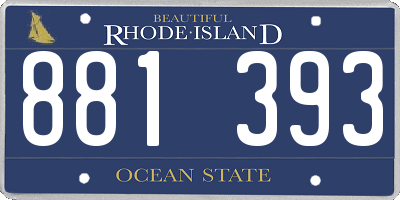 RI license plate 881393