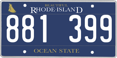 RI license plate 881399