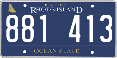 RI license plate 881413