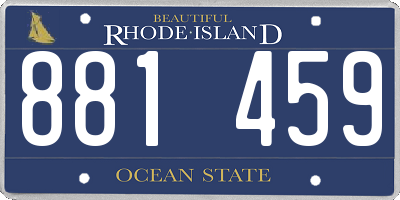 RI license plate 881459