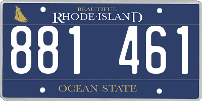 RI license plate 881461