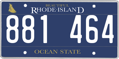 RI license plate 881464