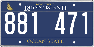 RI license plate 881471