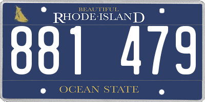 RI license plate 881479