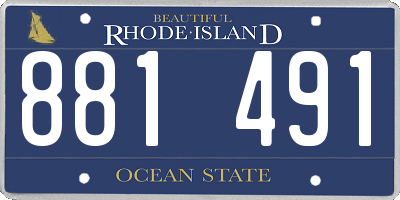 RI license plate 881491