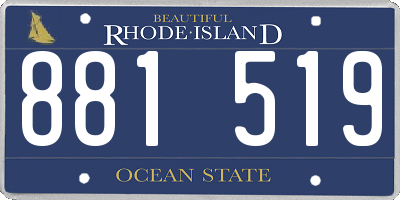 RI license plate 881519