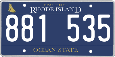 RI license plate 881535