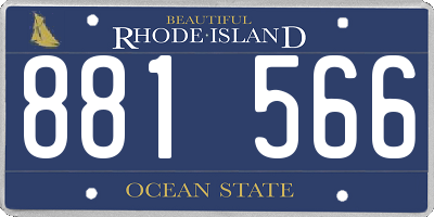 RI license plate 881566