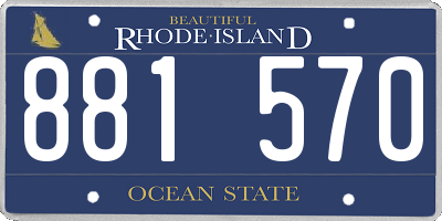 RI license plate 881570