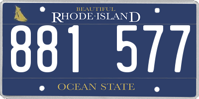 RI license plate 881577