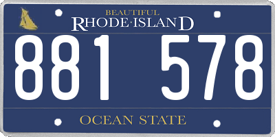 RI license plate 881578