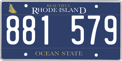 RI license plate 881579