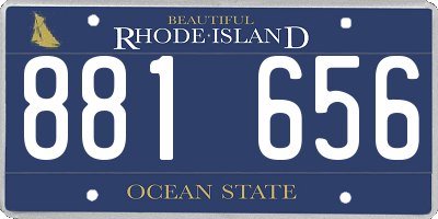RI license plate 881656