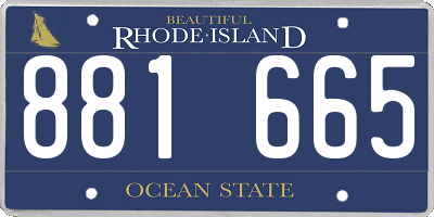 RI license plate 881665